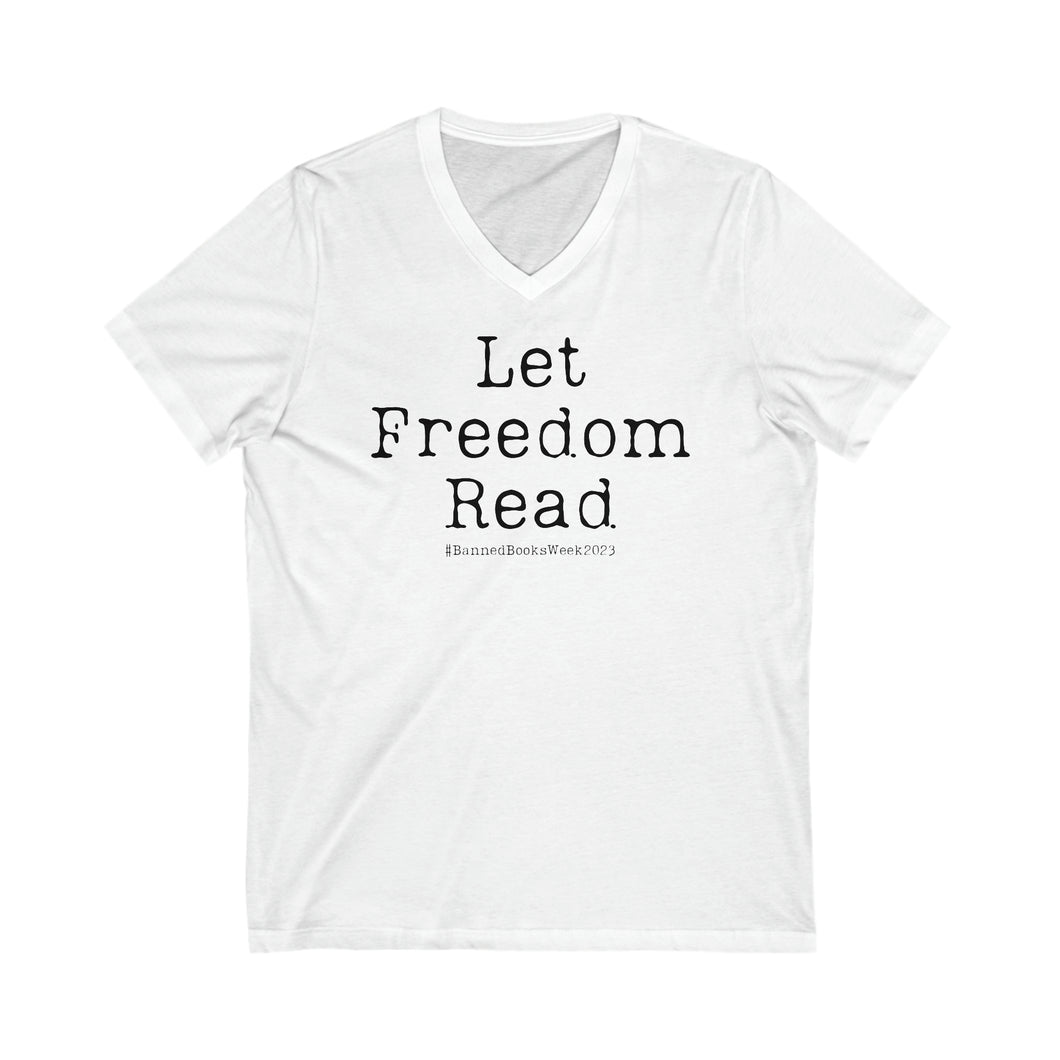 LET FREEDOM READ | Banned Books Week 2023 Unisex Jersey Short Sleeve V-Neck Tee